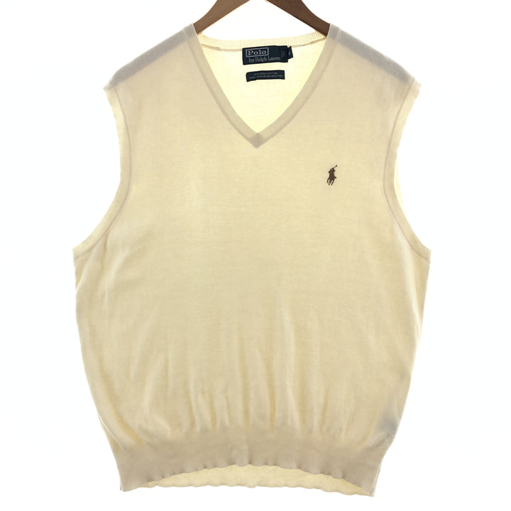 Ralph Lauren POLO by Ralph Lauren V-neck Pima cotton knit vest Men's XL size / eaa381591