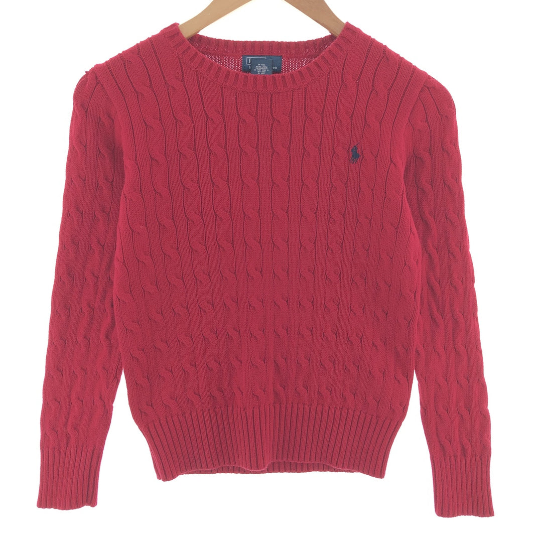 Ralph Lauren POLO by Ralph Lauren Cable Knit Cotton Sweater Women's S /eaa381592