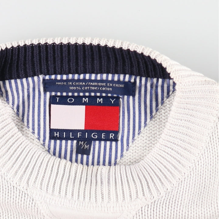 90s~ Tommy Hilfiger TOMMY HILFIGER all-over print cotton knit sweater men's size M vintage / eaa381620