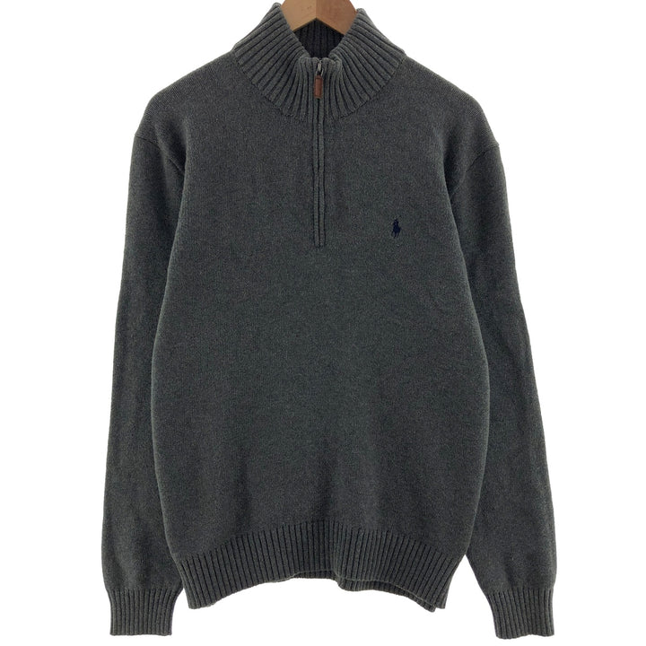 Ralph Lauren POLO by Ralph Lauren Cotton Knit Half Zip Sweater Men's L /eaa381621