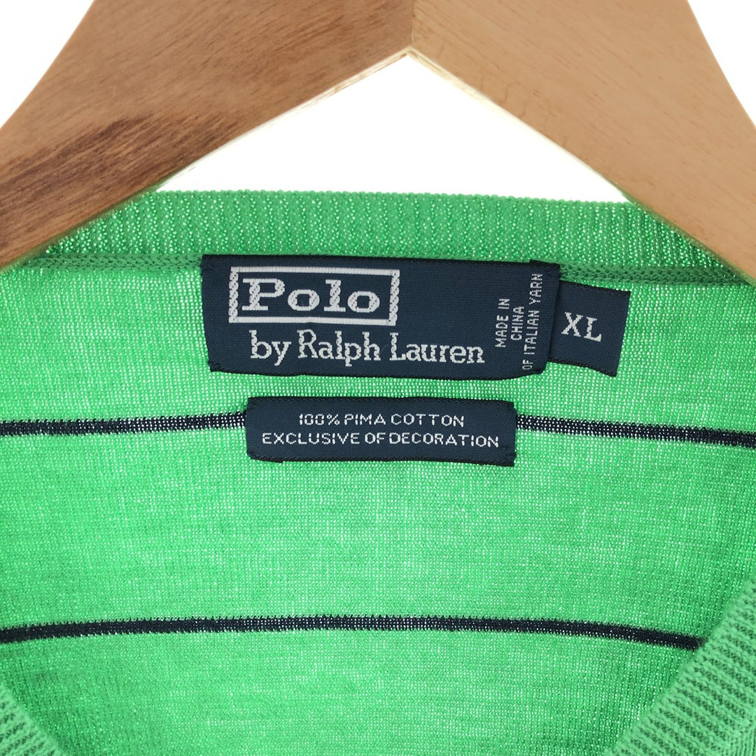 Ralph Lauren POLO by Ralph Lauren Striped Pattern Pima Cotton Knit Sweater Men's XL /eaa381622