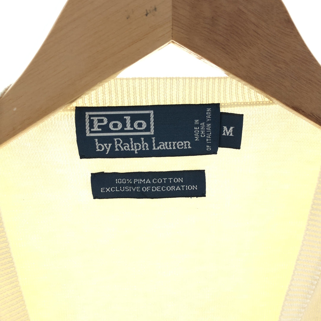 Ralph Lauren POLO by Ralph Lauren V-neck Pima cotton knit vest, men's size M / eaa381628