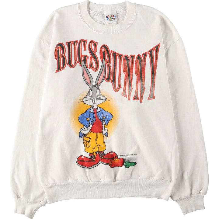 90'S LOONEY TUNES Bugs Bunny character sweatshirt, made in USA, men's M /eaa381709