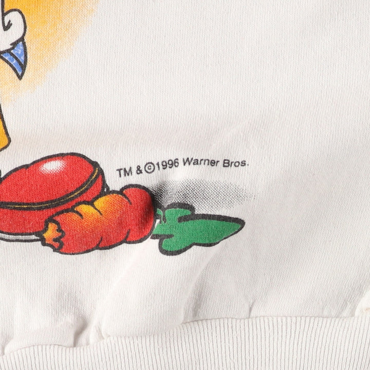 90'S LOONEY TUNES Bugs Bunny character sweatshirt, made in USA, men's M /eaa381709
