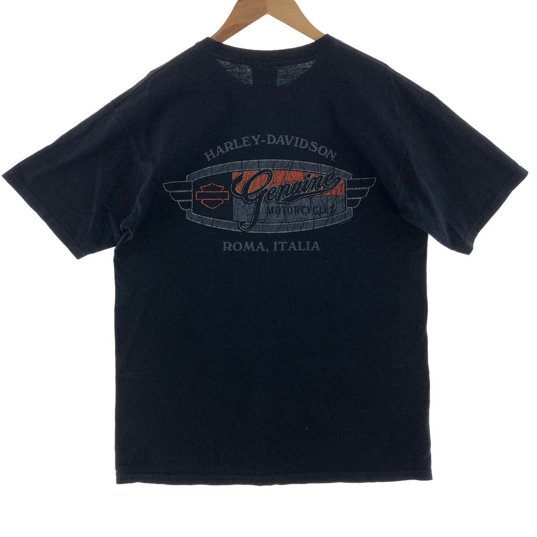 00'S Harley-Davidson Double-sided Print Motorcycle Bike T-Shirt Men's M /eaa381718