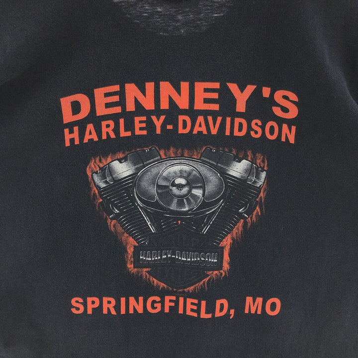 00'S Harley-Davidson Double-sided Print Motorcycle Bike T-Shirt Made in USA Men's XL /eaa381725