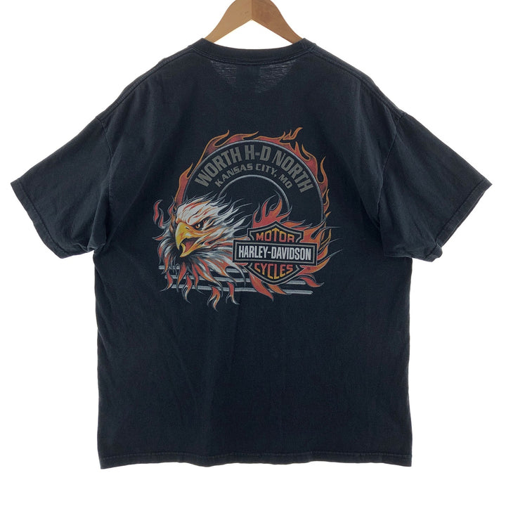 90'S Harley Davidson double-sided print motorcycle bike T-shirt made in USA men's XL vintage /eaa381736