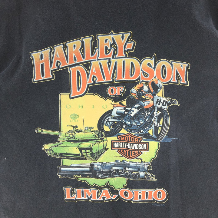 00'S Harley-Davidson Double-sided Print Motorcycle Bike T-Shirt Made in USA Men's XL /eaa381742