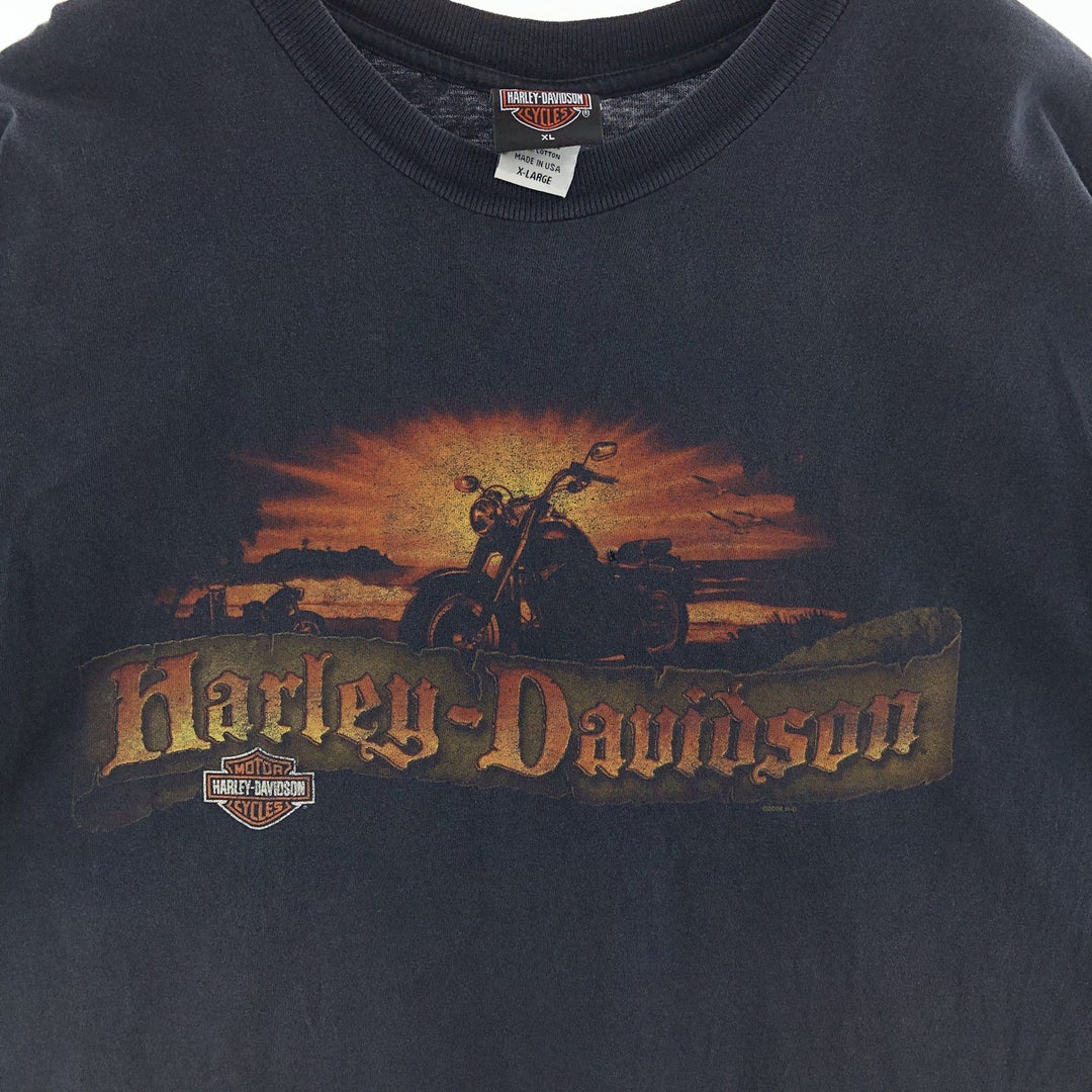 00'S Harley Davidson double-sided print motorcycle bike T-shirt made in USA men's XL /eaa381778