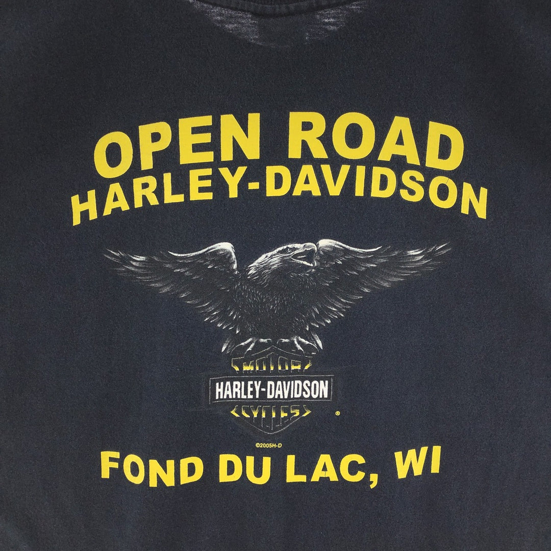 00'S Harley-Davidson Double-sided Print Motorcycle Bike T-Shirt Made in USA Men's XL /eaa381792