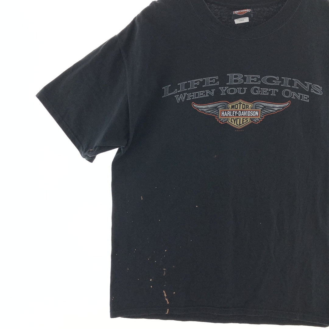 Harley-Davidson Double-sided Print Motorcycle Bike T-Shirt Men's L /eaa381812