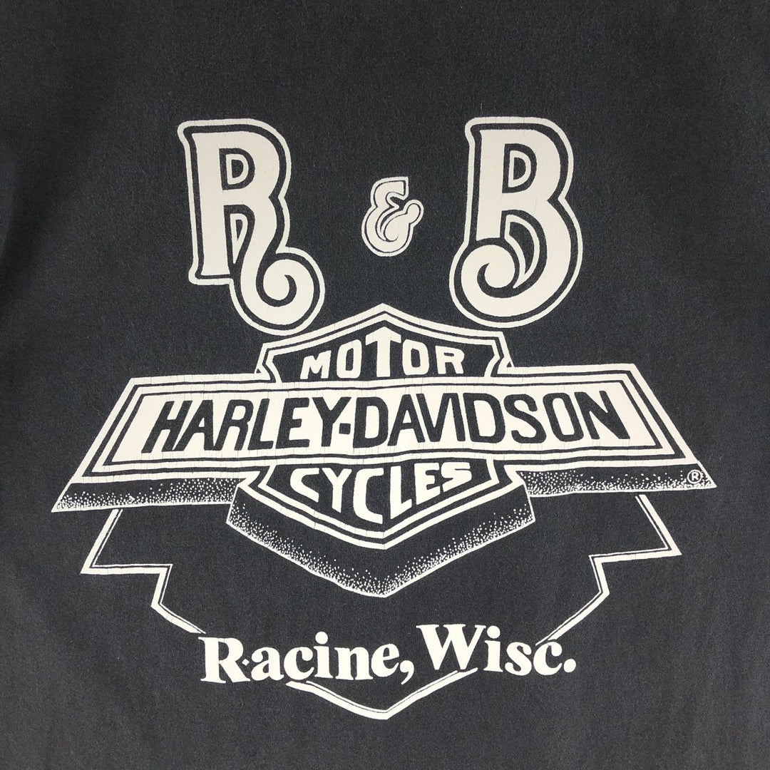 90'S Harley-Davidson Double-sided Print Motorcycle Bike T-Shirt Made in USA Men's S Vintage /eaa381815