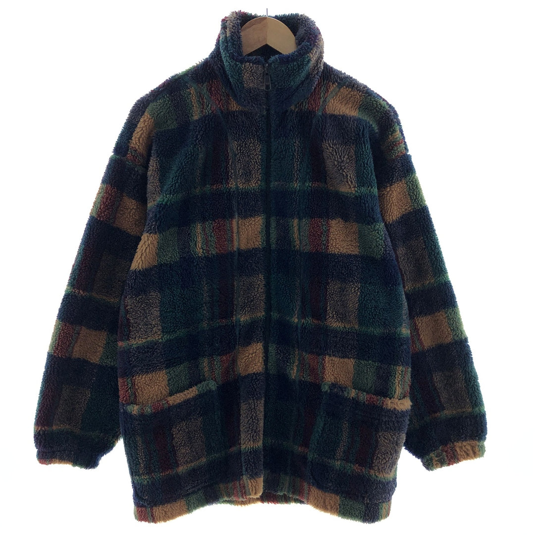 Coldwater Creek Check Pattern Fleece Jacket Men's XL /eaa381819