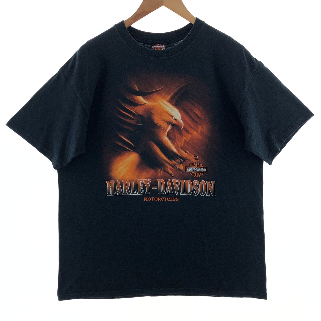 90s~00'S Harley Davidson Eagle Pattern Double-sided Print Motorcycle Bike T-shirt Men's L /eaa381858