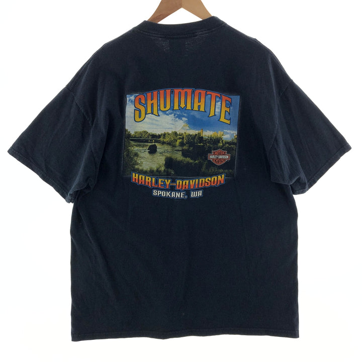 00'S Harley-Davidson Double-sided Print Motorcycle Bike T-Shirt Made in USA Men's XL /eaa381870