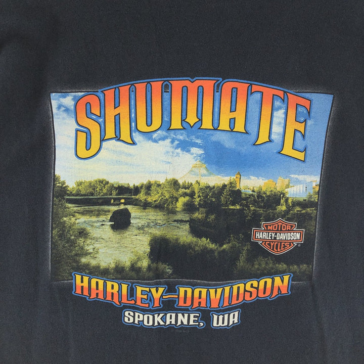 00'S Harley-Davidson Double-sided Print Motorcycle Bike T-Shirt Made in USA Men's XL /eaa381870