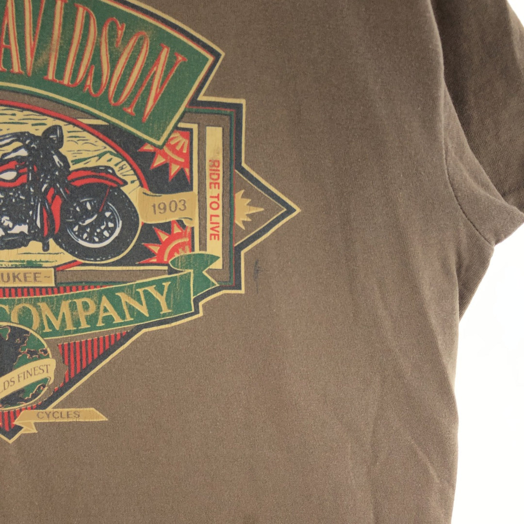 90'S Harley Davidson 3D EMBLEM double-sided print motorcycle bike T-shirt made in USA men's L vintage /eaa381891