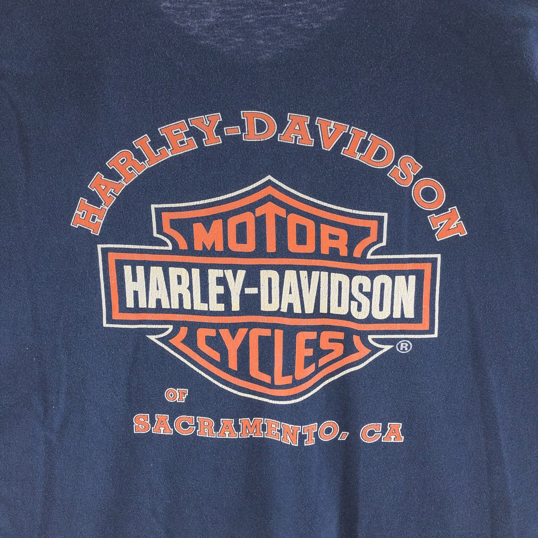 00'S Harley-Davidson Double-sided Print Motorcycle Bike T-Shirt Made in USA Men's XL Vintage /eaa381894