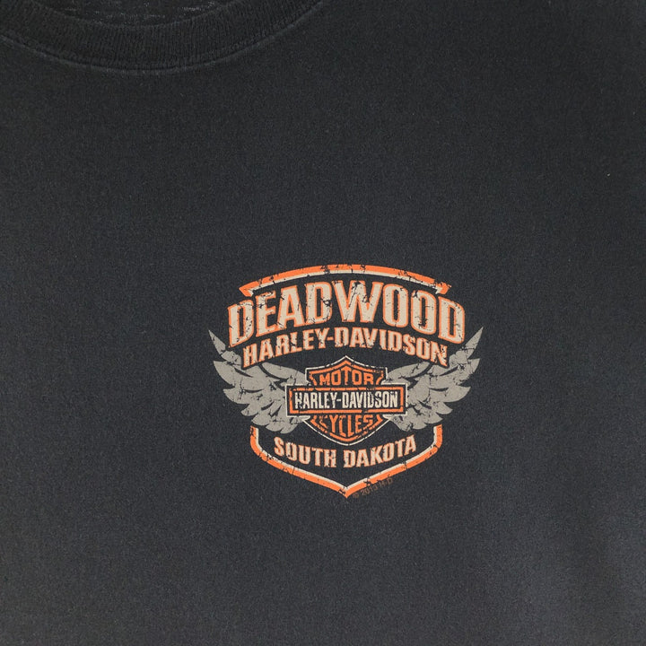 Harley Davidson Back Print Motorcycle Bike T-Shirt Men's L /eaa381902