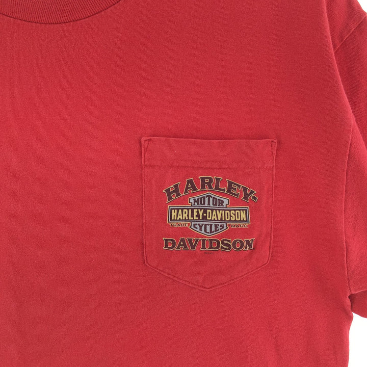 00'S Harley Davidson Back Print Motorcycle Bike T-Shirt Men's L /eaa381951