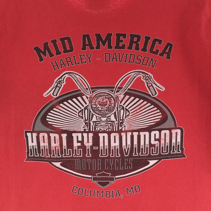 00'S Harley Davidson Back Print Motorcycle Bike T-Shirt Men's L /eaa381951