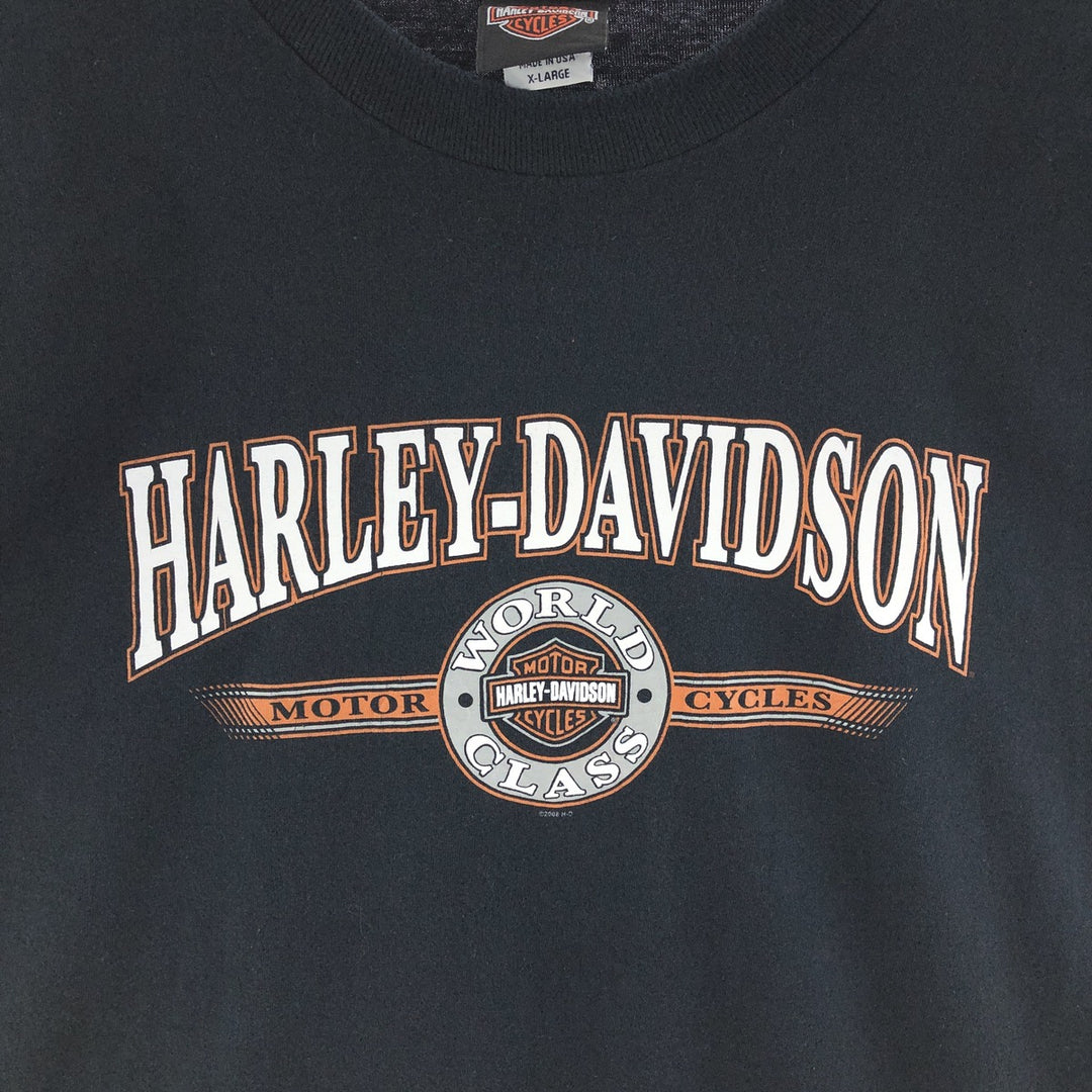 00'S Harley Davidson Double-sided Triple Print Motorcycle Bike T-Shirt Made in USA Men's XL /eaa381962