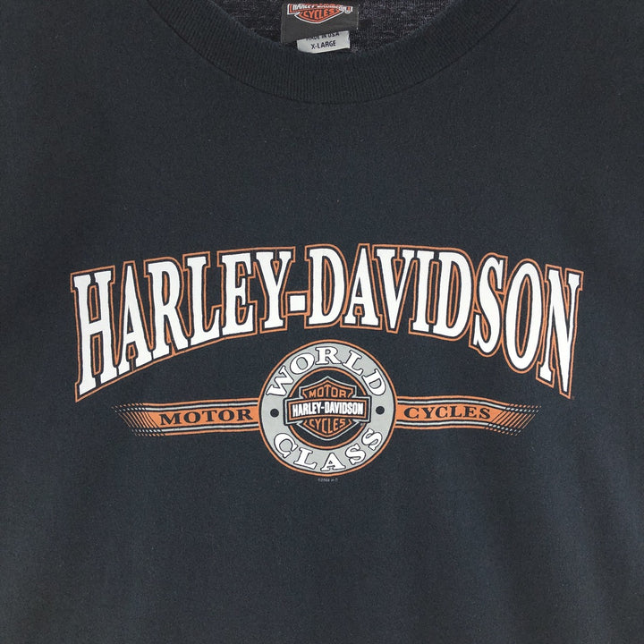 00'S Harley Davidson Double-sided Triple Print Motorcycle Bike T-Shirt Made in USA Men's XL /eaa381962