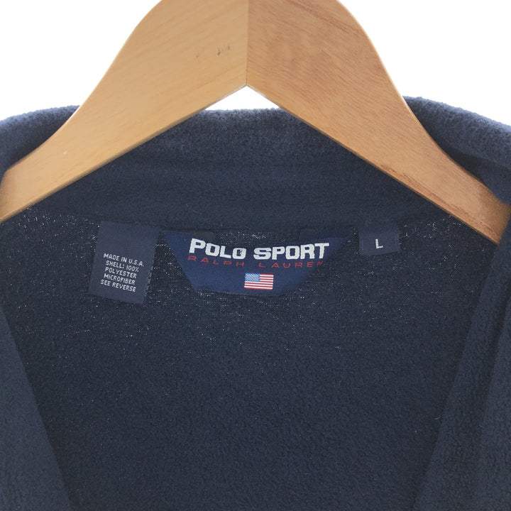 90'S Ralph Lauren POLO SPORT Swing Top Fleece Jacket Made in USA Men's L /eaa381986