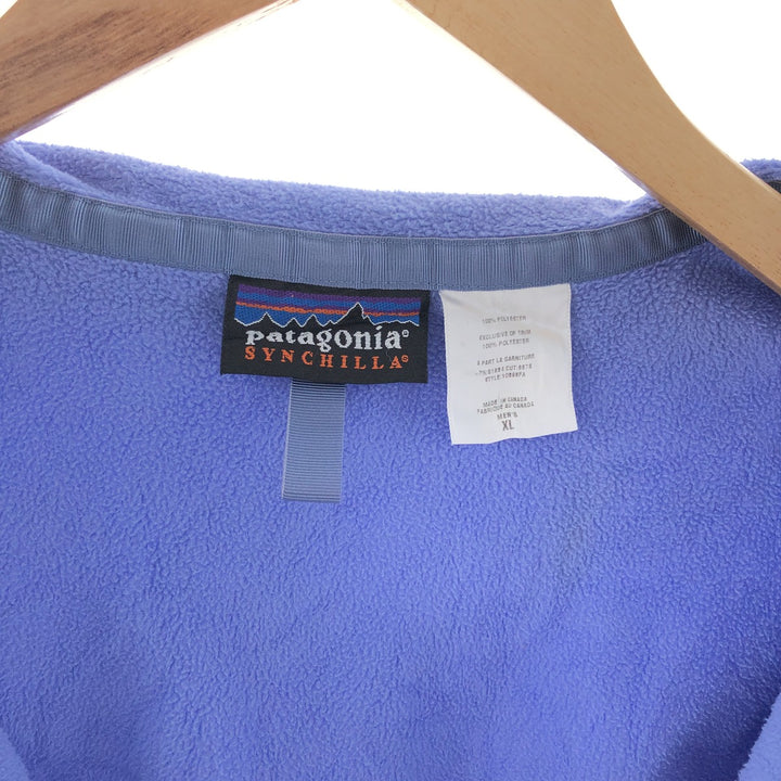 Patagonia SYNCHILLA Snap-T Half-Snap Fleece Pullover Made in Canada Men's XL /eaa381987