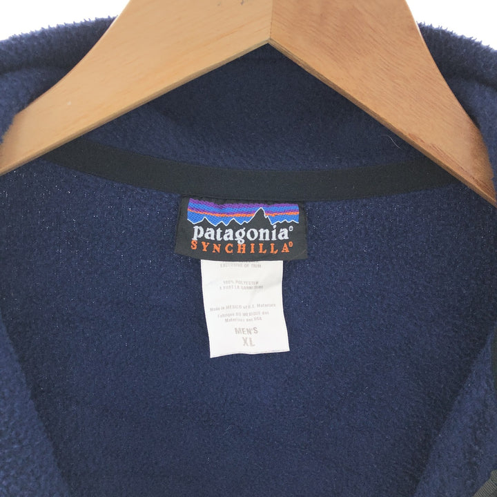 00'S Patagonia SYNCHILLA 25736S8 Half Zip Fleece Pullover Men's XL /eaa381998