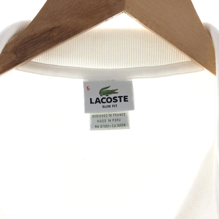 90'S Lacoste Slim Fit French Design Short Sleeve Polo Shirt Made in France Size 5 Men's L Vintage /eaa382071