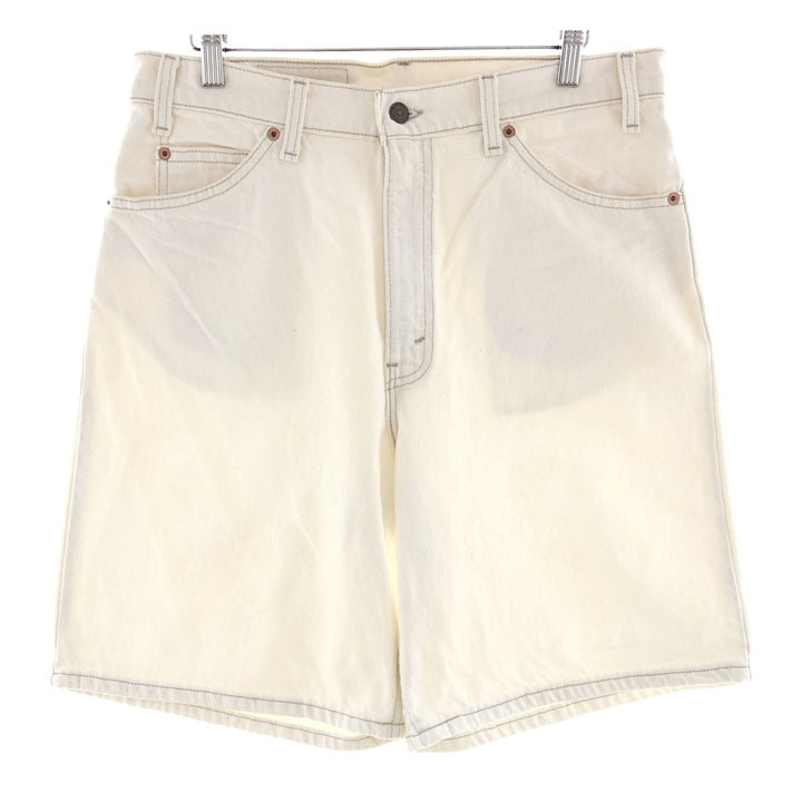 90'S Levi's 550 Relaxed Fit White Denim Shorts Shorts Made in USA Men's W33 Vintage /eaa382123