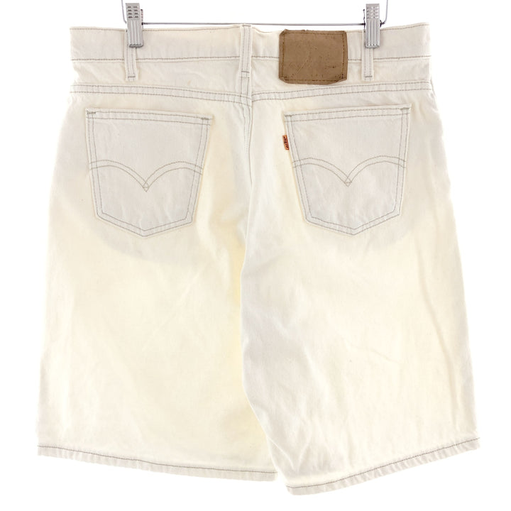 90'S Levi's 550 Relaxed Fit White Denim Shorts Shorts Made in USA Men's W33 Vintage /eaa382123