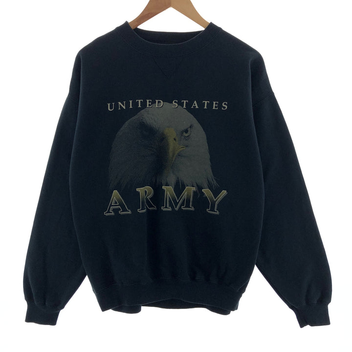 90'S GEAR USARMY Eagle Pattern Print Sweatshirt Trainer Men's M Vintage /eaa382212