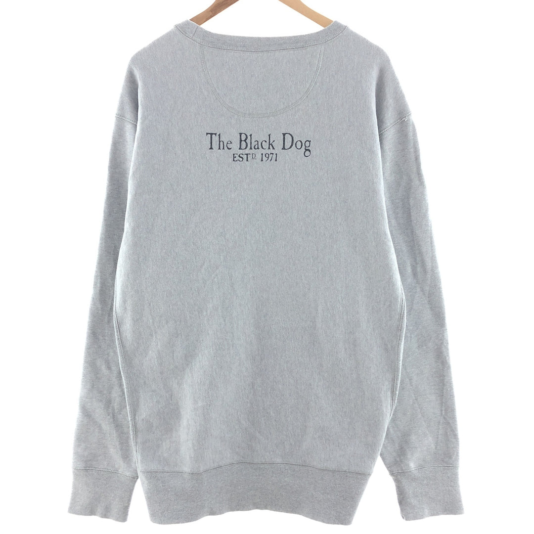 THE BLACK DOG Dog pattern double-sided print reverse weave type animal sweatshirt trainer men's XXL /eaa382235