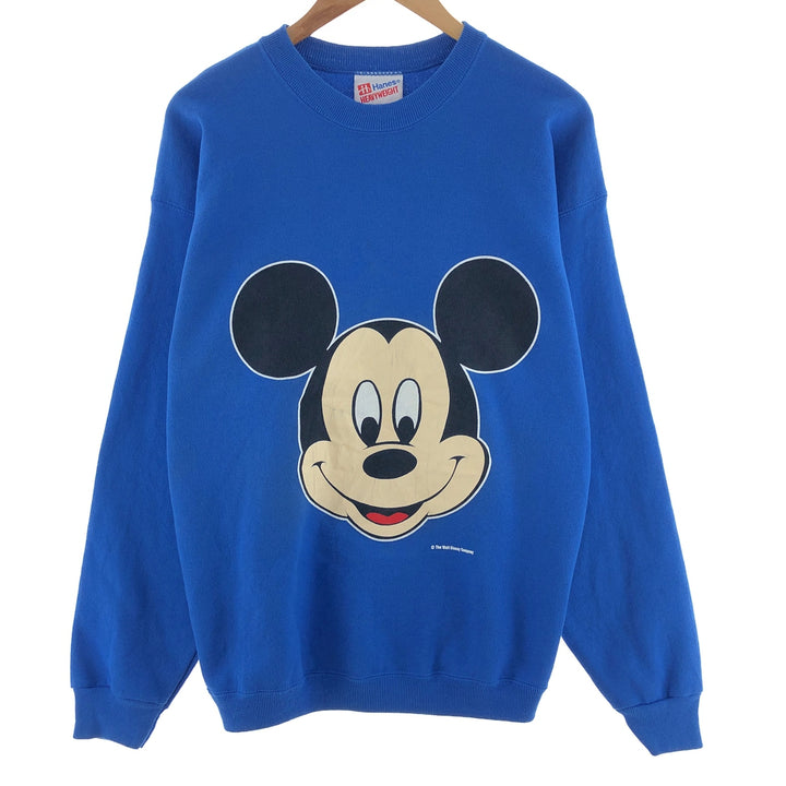 90'S Hanes MICKEY MOUSE Mickey Mouse character sweatshirt, made in USA, men's L /eaa382246