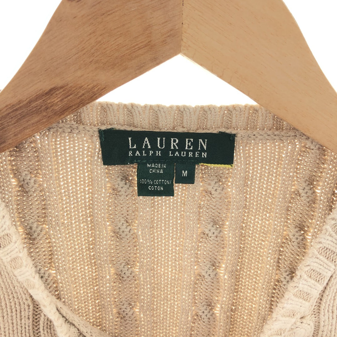 Ralph Lauren LAUREN RALPH LAUREN Cable knit cotton sweater Women's M size / eaa382262