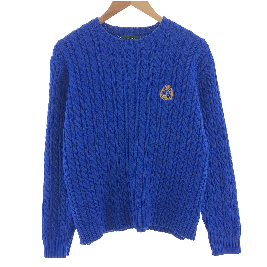 Ralph Lauren LAUREN RALPH LAUREN Cable knit cotton sweater Women's size L / eaa382264