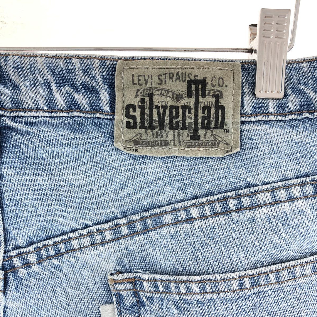 Big size 90'S Levi's Silver tab loose denim shorts, half pants, made in USA, men's w40, vintage /eaa382281