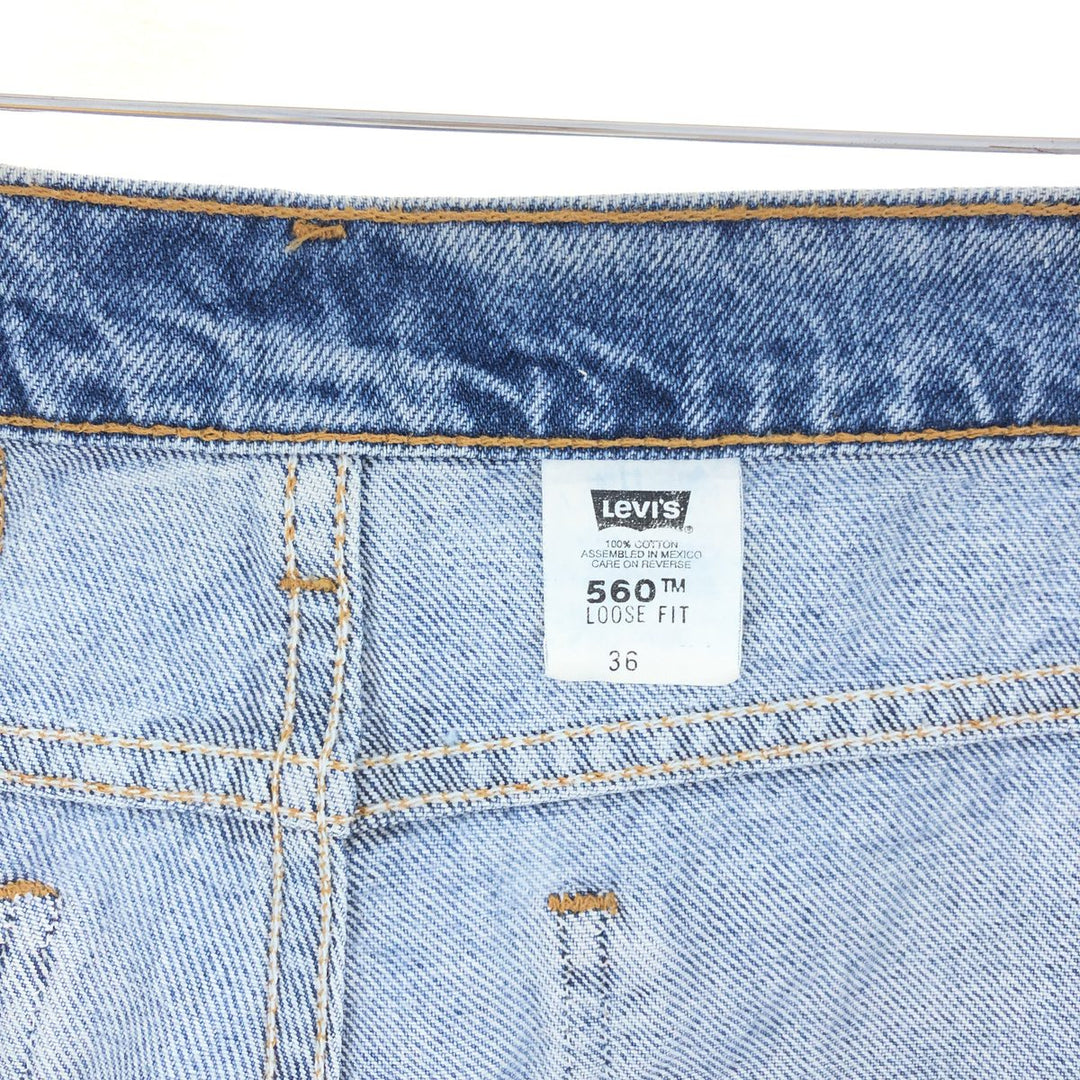 90'S Levi's 560 LOOSE FIT denim shorts, half pants, men's w35 vintage /eaa382314