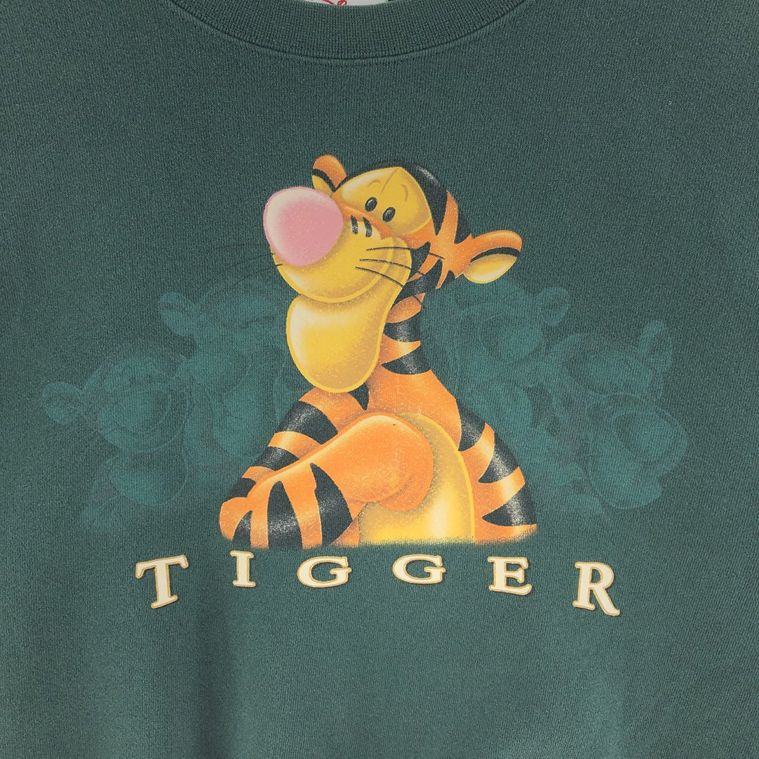 90'S Disney THE DISNEY STORE Winnie the Pooh Tigger Character Sweatshirt Trainer Made in USA Men's M Vintage /eaa382409