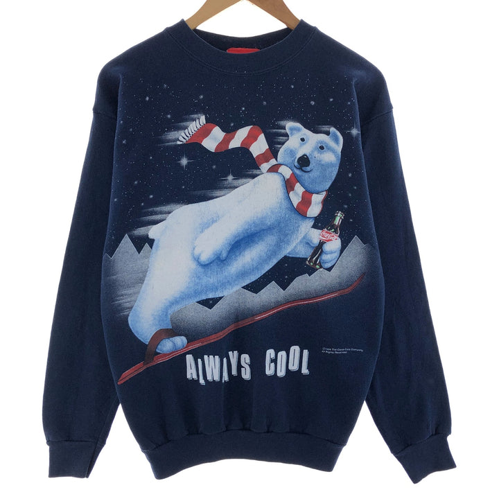 90'S COCA COLA Polar Bear Advertising Sweatshirt Trainer Made in USA Men's L Vintage /eaa382416