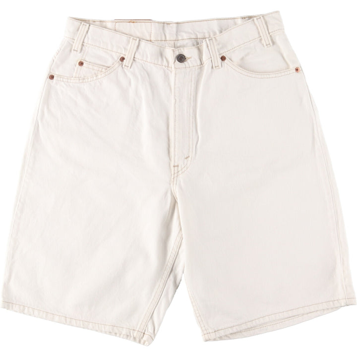 90'S Levi's 560 LOOSE FIT White Denim Shorts, Made in USA, Men's, W34, Vintage / eaa382433