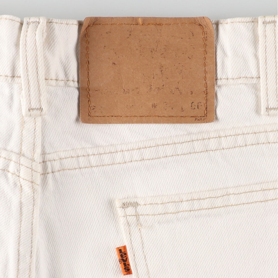 90'S Levi's 560 LOOSE FIT White Denim Shorts, Made in USA, Men's, W34, Vintage / eaa382433