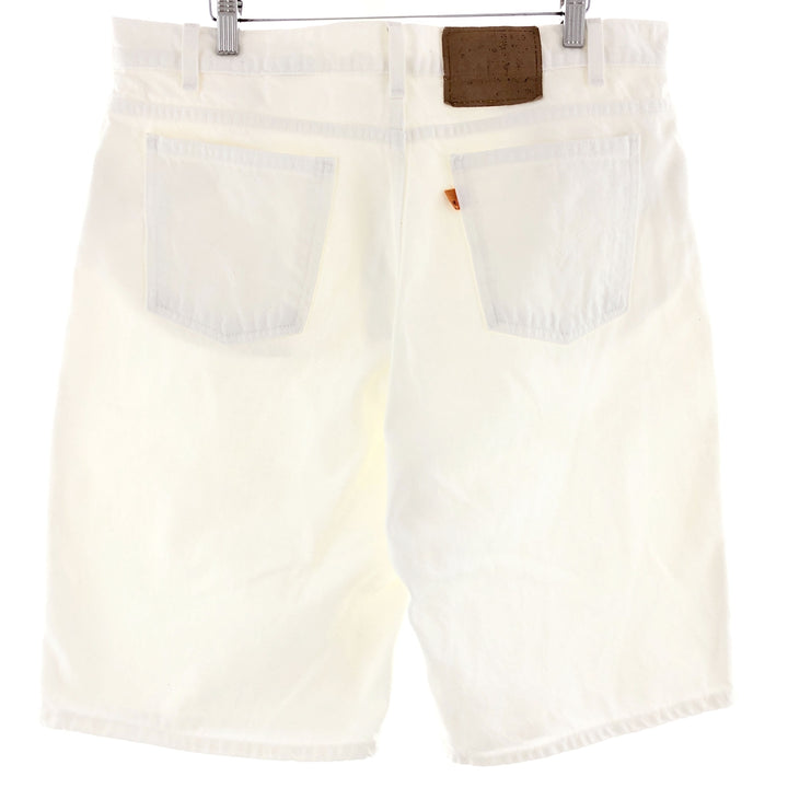 90'S Levi's 550 Relaxed Fit White Denim Shorts, Made in USA, Men's, W36, Vintage /eaa382434