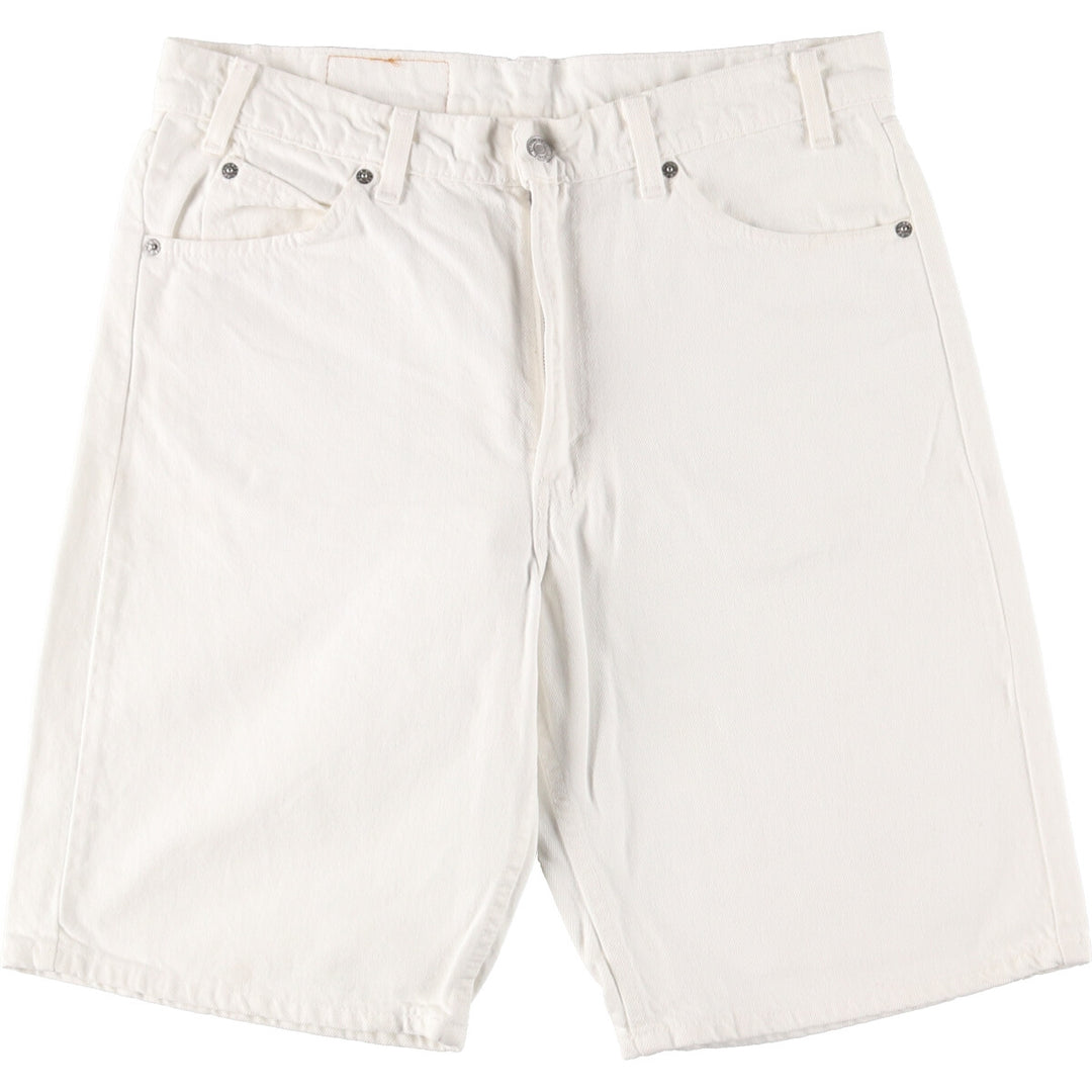 90'S Levi's 550 Relaxed Fit White Denim Shorts, Made in USA, Men's, W34, Vintage /eaa382435