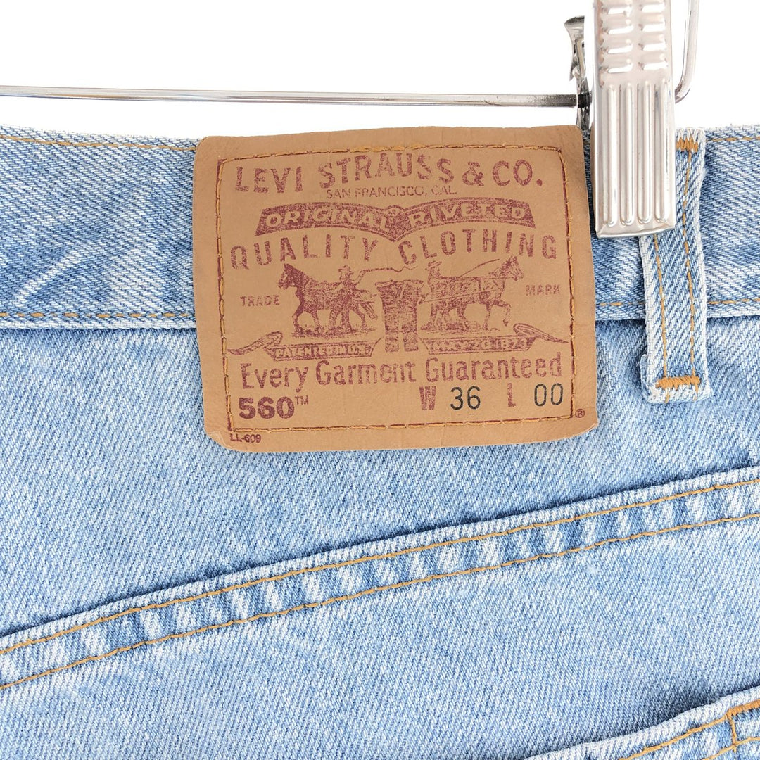 90'S Levi's 560 LOOSE FIT denim shorts, half pants, men's w37 vintage / eaa382439