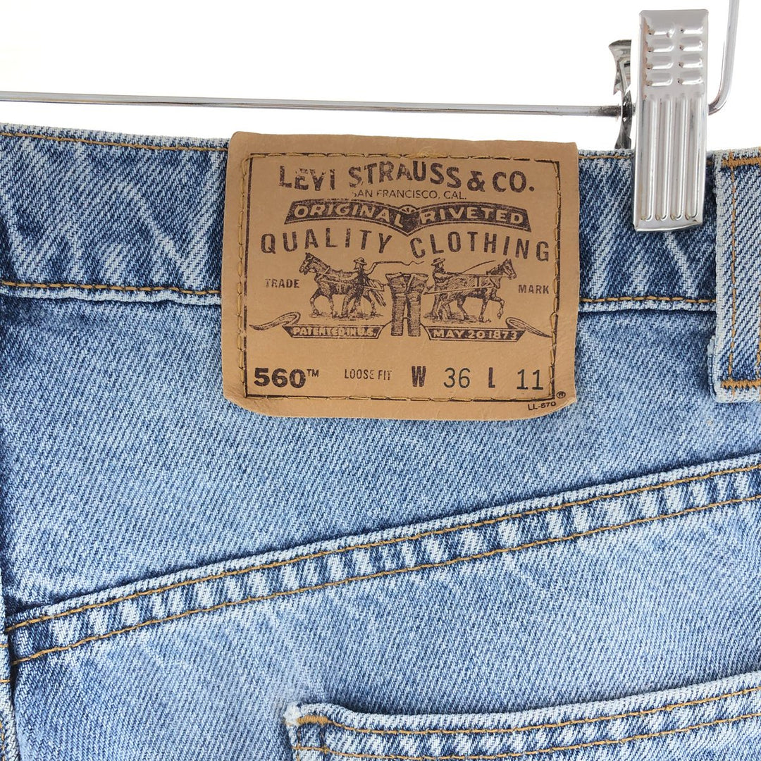 90'S Levi's 560 LOOSE FIT denim shorts, half pants, made in USA, men's w35, vintage /eaa382544