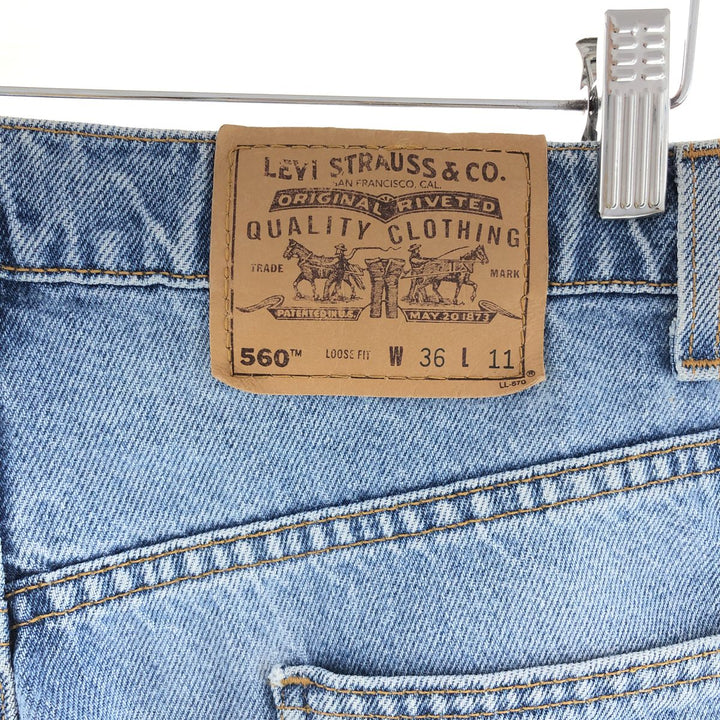 90'S Levi's 560 LOOSE FIT denim shorts, half pants, made in USA, men's w35, vintage /eaa382544