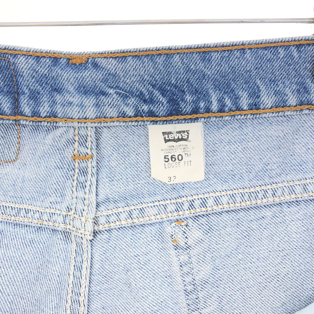 90'S Levi's 560 LOOSE FIT denim shorts, half pants, men's size 33, vintage / eaa382553